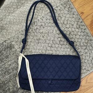 Vera Bradley Navy Quilted Shoulder Bag